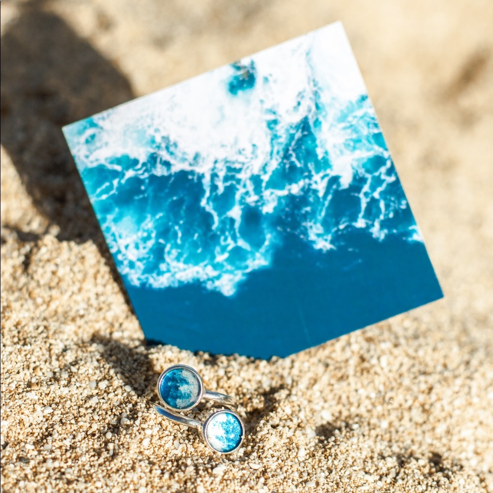 Foterra Jewelry - Salty Blue Bypass Ring